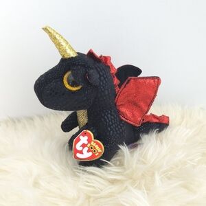 Ty Beanie Boos Grindal the Unicorn Dragon Plush Toy 6"
